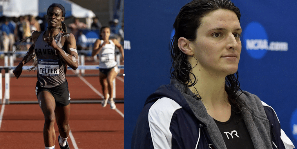 Transgender athletes Lia Thomas and CeCé Telfer